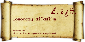 Losonczy Ádám névjegykártya